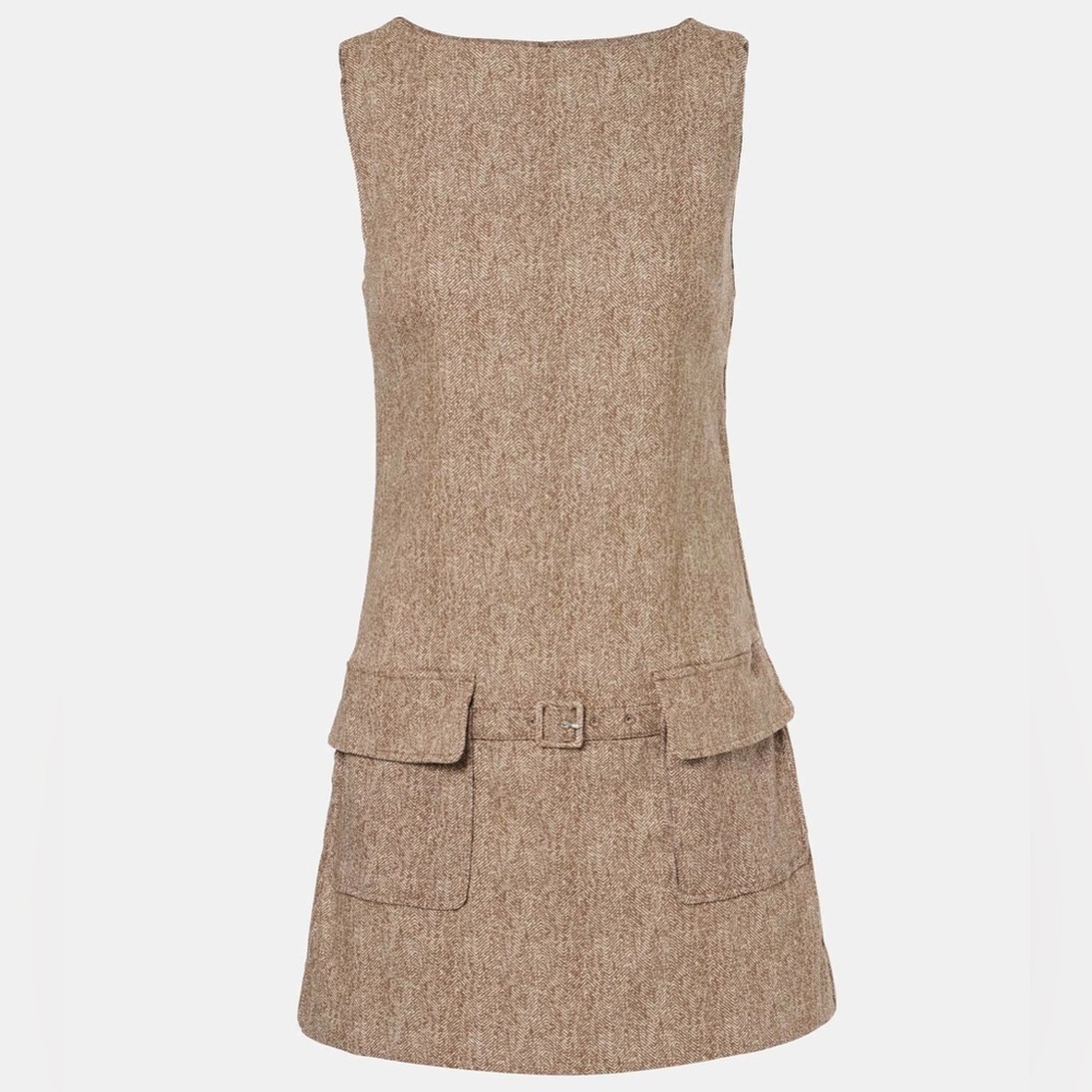 Staud Belted Mini Dress
